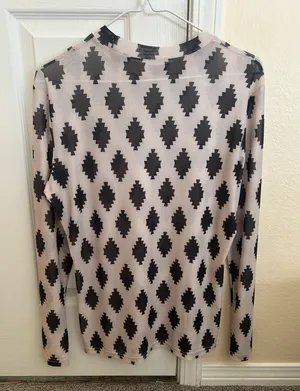 Turquoise Haven Long Sleeve Sheer Mesh Top thumbnail 2