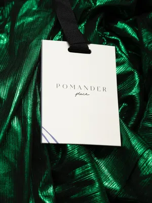 Pomander Place - Emerald Crinkle Lurex Lillith Maxi Dress thumbnail 7