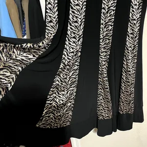 R&M‎ RICHARDS Midi Dress Black Gold Metallic Shimmery Stretch Jersey Event 18W thumbnail 6