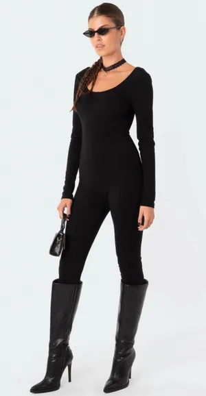 Edikted Open-Back Jumpsuit thumbnail 3