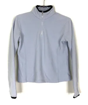 Spyder Light Blue 1/4 Zip Fleece Pullover Sweatshirt Womens Medium/Large thumbnail 1