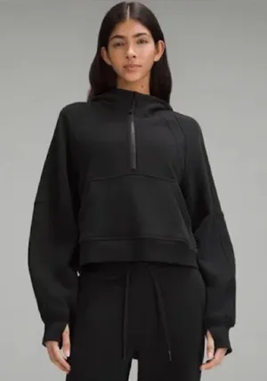 Lululemon Scuba Oversized Half-Zip Hoodie Black‎ Size XS thumbnail 1