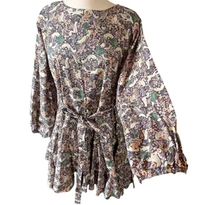Shop the Mint Get Closer Plum Purple Fox Printed Dress thumbnail 2