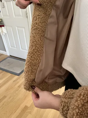 SheIn Oversized Fuzzy Bomber Jacket thumbnail 5
