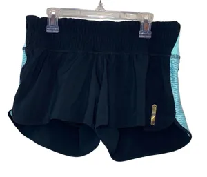 Pearl‎ Izumi Running Shorts Medium Black Aqua Zip Pocket Athletic thumbnail 1