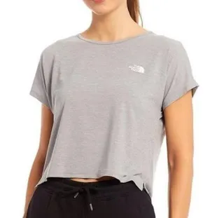 The North Face Wander Keyhole Crossback Crew Neck Shortsleeve Shirt in Gray L thumbnail 1