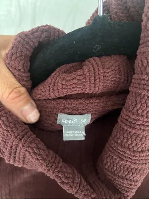 aerie Ribbed Turtleneck Sweater in Mauve size small but is oversized thumbnail 3