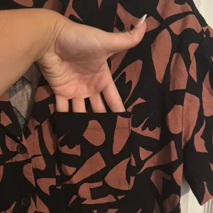 a new day Black and Brown Patterned Top thumbnail 5