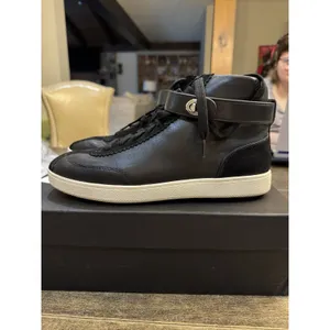 Coach‎ Q9125 C213 Black Leather Suede High Top Sneakers Shoes size 9.5 thumbnail 2