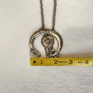 Karma Bella Women's Necklace Vintage Silver Tone Metal Western Cowgirl Hippy thumbnail 5