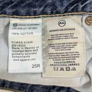 AG‎ Adriano Goldschmied The Phoebe High Rise Distressed Straight Leg Jeans 25R thumbnail 5