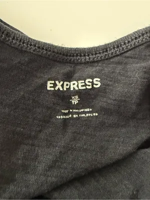 Express Y2K Babydoll Tank Top Black Lace Strap Detail Empire Waist XS thumbnail 2
