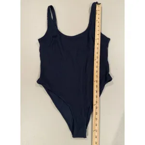 H&M Swimsuit One Piece Medium Navy Cruise Travel Minimal Beach Pool Vacation thumbnail 4