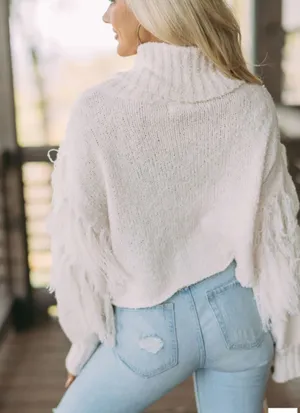 These Three Shaggy Turtle Neck Crop Sweater  thumbnail 5