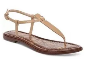 Sam Edelman Gigi Slingback Cork Brown Leather Sandals Size 8.5 thumbnail 1
