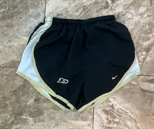 Nike Purdue Dri Fit Tempo Running Shorts Boilermakers Size S Black thumbnail 1