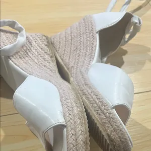 SHEIN White Espadrille Wedge Sandals thumbnail 4