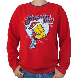 Vintage 90s Disney Winnie the Pooh Christmas Sweatshirt thumbnail 1