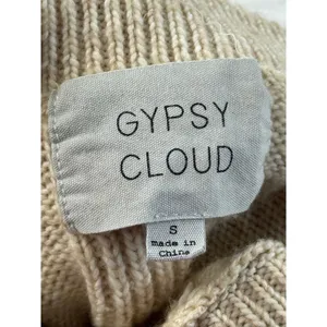 Gypsy Cloud Turtleneck Sweater Womens S‎ Beige Tan Long Sleeve Knit Pullover thumbnail 8