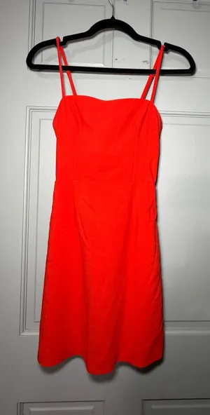 French Connection Red Spaghetti-Strap Mini Dress thumbnail 1