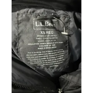 LL Bean Winter Down Jacket‎ Removable Hood Size XS Reg BLACK Blue thumbnail 5