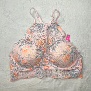 PINK‎ Victoria’s Secret Floral Push Up Women’s Lace Bralette Small thumbnail 1