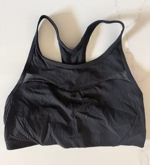 Lululemon Black Ribbed bra thumbnail 1