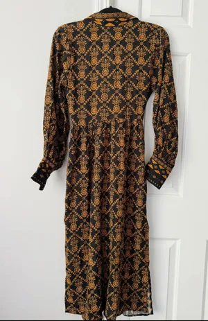 Farm Rio Printed V-Neck Tie Front Midi Dress, Size S thumbnail 9