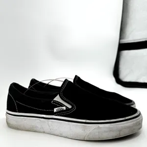 Vans Asher Platform Slip On Sneaker Low Top Classic Canvas Skater Black W9 M7.5 thumbnail 3