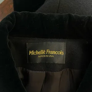 vintage Sophisticated Black Trench Coat with Timeless Design 42” length thumbnail 10