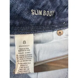 American Eagle Slim Boot‎ Jeans Womens 8 Short Dark Wash Stretch Denim Low Rise thumbnail 8
