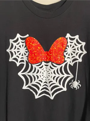 BELLA CANVAS Black Disney Minnie Mouse Halloween Tee Sz L thumbnail 2