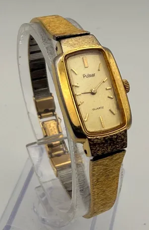 Elegant Vintage Pulsar Ladies Quartz Watch Y432-5280 Working New Battery thumbnail 1
