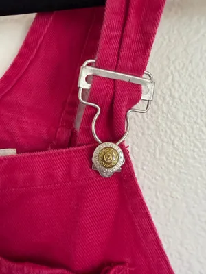 Vintage Pink Short Overalls Size M thumbnail 4