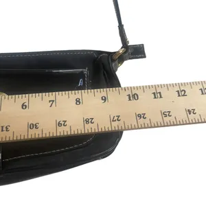 Isaac Mizrahi‎ Black Patent Leather Y2k Small Shoulder Bag Purse thumbnail 5