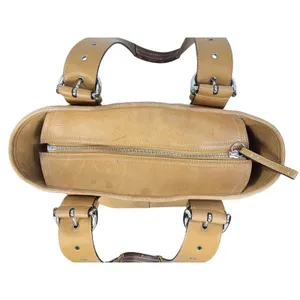 Coach Tan Leather Tote Shoulder Bag Adjustable Strap Hangtag Large Purse thumbnail 7