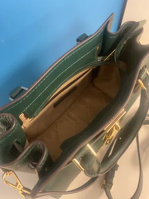 Michael Kors Selma Satchel in Racing Green Leather thumbnail 5
