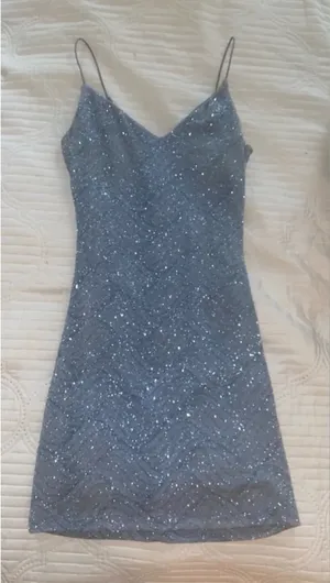 B Darlin Blue Sparkly Homecoming Dress thumbnail 1
