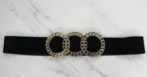 Vintage Goodheart Gold Tone Chain Stretch Cinch Belt Small/Medium ✨ thumbnail 1