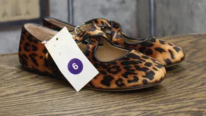 A New Day Tasmin Leopard Print Velvet Flats 94568225 Leopard Brown Multi 6M thumbnail 1