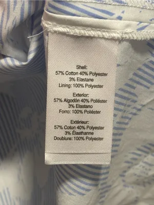 Karl Lagerfeld Blue White Floral Stripe Cotton Blend Dress Size 8 NWT thumbnail 9