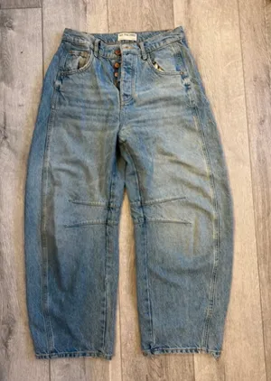 Free People Good luck barrel jeans | sz 25 thumbnail 1