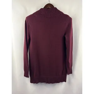 Women’s Market & Spruce Small Burgundy Pullover Sweater thumbnail 3