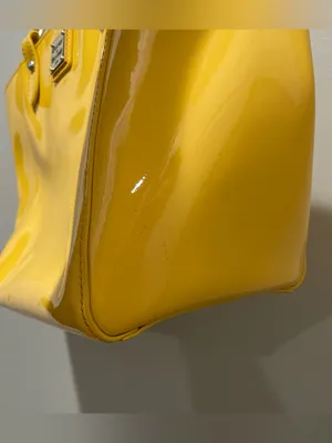 Dooney & Bourke Yellow Patent Leather Tote Shoulder Bag Purse Womens Handbag thumbnail 8