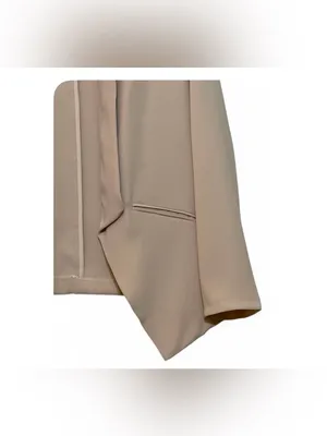 NWT Lulus Women’s Miss Punctuality Taupe Lightweight Open Front Blazer Size M thumbnail 11