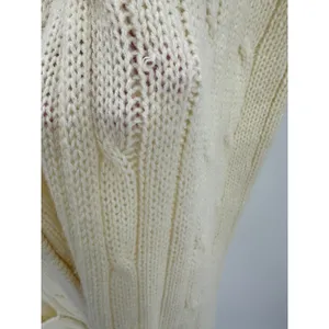 Cream Beige Knit‎ Fisherman Sleeveless Sweater Vest Size 1X Academia Preppy thumbnail 4