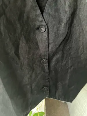 Quince Black Linen Vest thumbnail 3