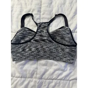 Racerback Sports Bra Gray Black Women's Small Padded Athletic Athlete thumbnail 2
