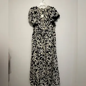 NWT Black and Cream Maxi Dress 2xl thumbnail 2