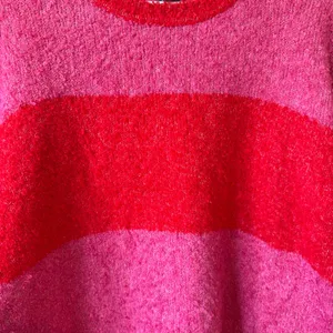 Rowing Blazers Target Sweater L Pink Red Striped Boucle Crewneck Soft Girl thumbnail 6